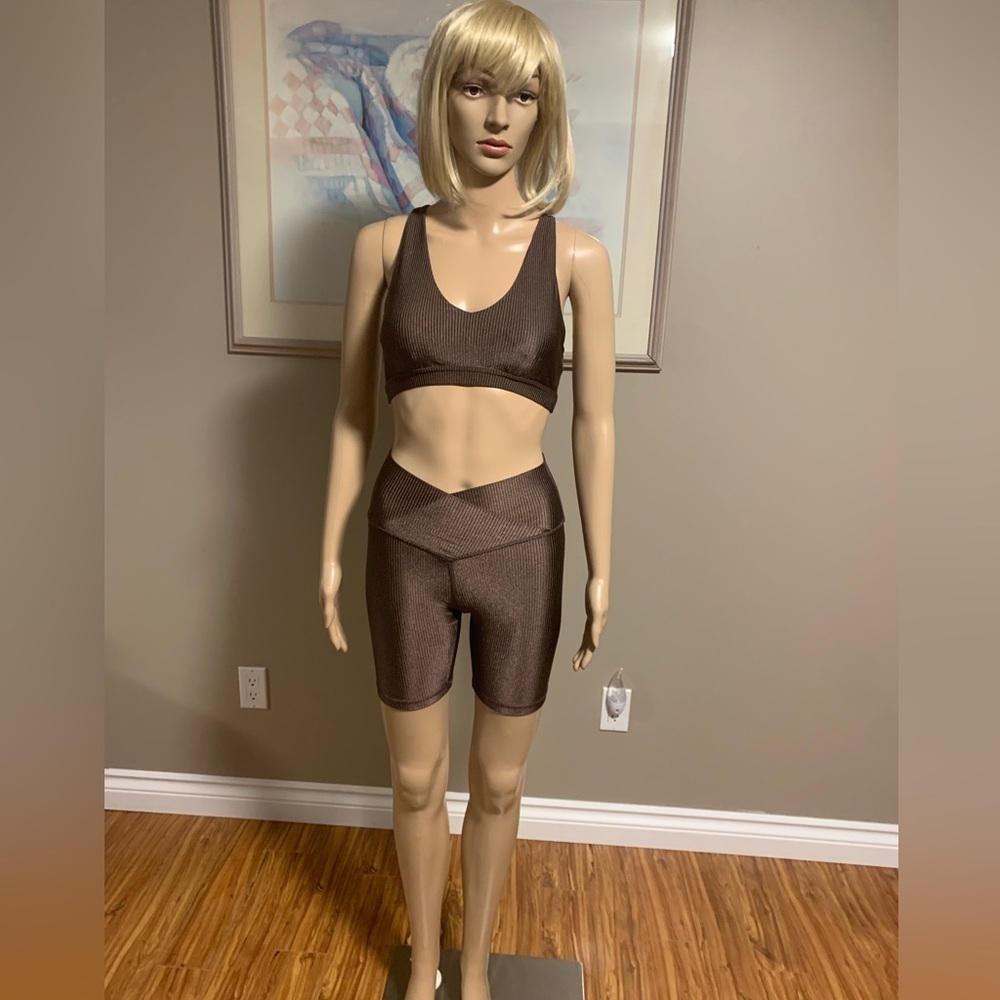 NWT OFFLINE by Aerie brown 2 pieces O/S